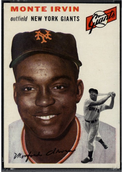 1954 Topps #3 Monte Irvin, New York Giants (front)