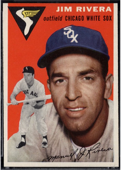 1954 Topps #34 Jim Rivera, Chicago White Sox (front)