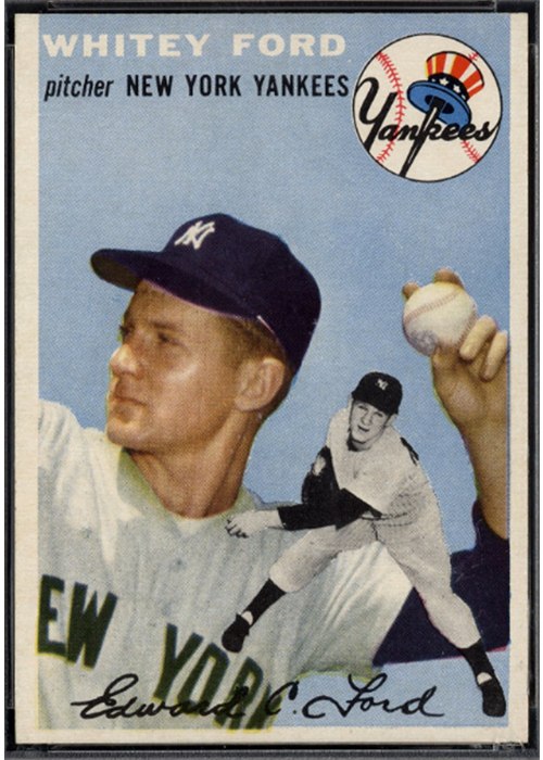 1954 Topps #37 Whitey Ford, New York Yankees (front)