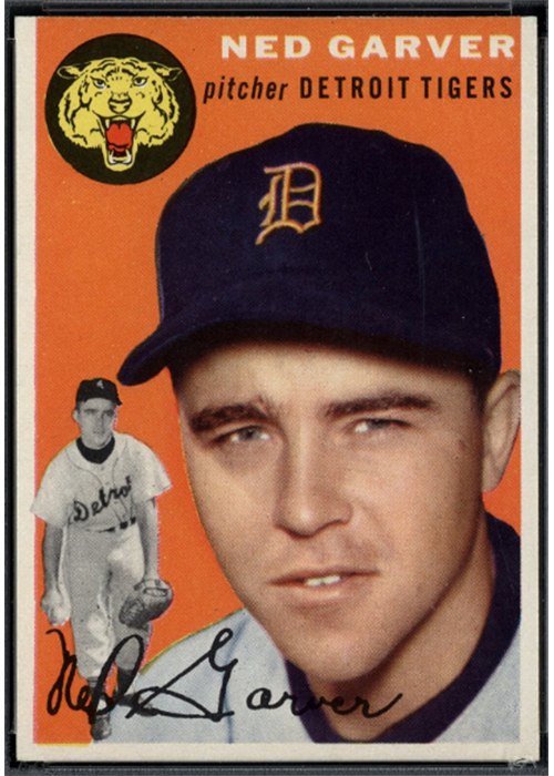 1954 Topps #44 Ned Garver, Detroit Tigers (front)
