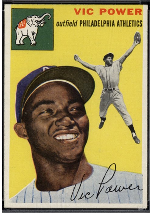 1954 Topps #52 Vic Power, Philadelphia Athletics (front)