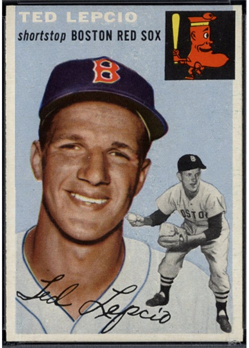 1954 Topps #66 Ted Lepcio, Boston Red Sox (front)