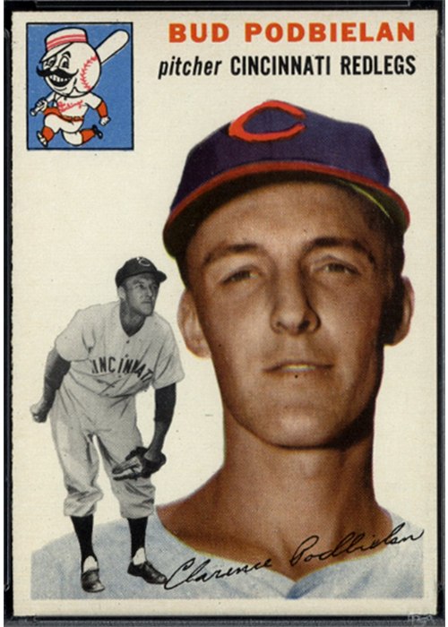 1954 Topps #69 Bud Podbielan, Cincinnati Redlegs (front)