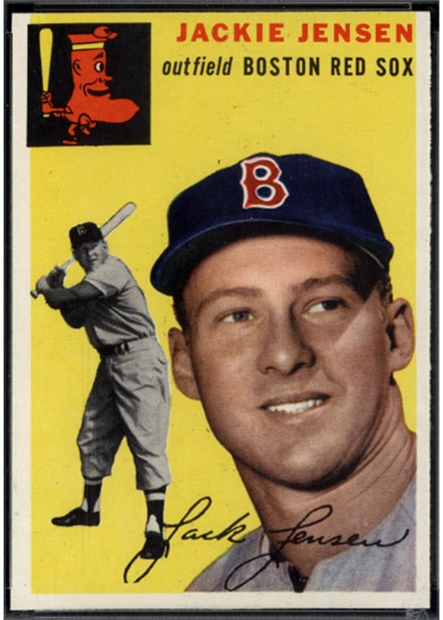 1954 Topps #80 Jackie Jensen, Boston Red Sox (front)