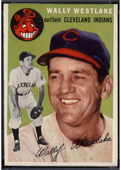 1954 Topps #92 Wally Westlake, Cleveland Indians (front)