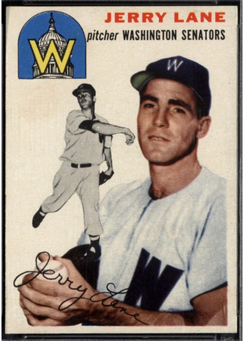 1954 Topps #97 Jerry Lane, Washington Senators (front)