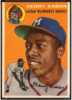 Hank Aaron #128 - 1954 Topps Baseball