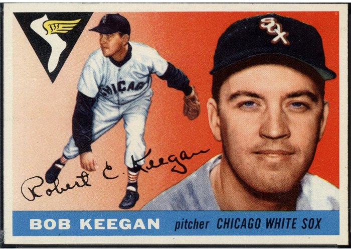 1955 Topps #10 Bob Keegan, Chicago White Sox (front)