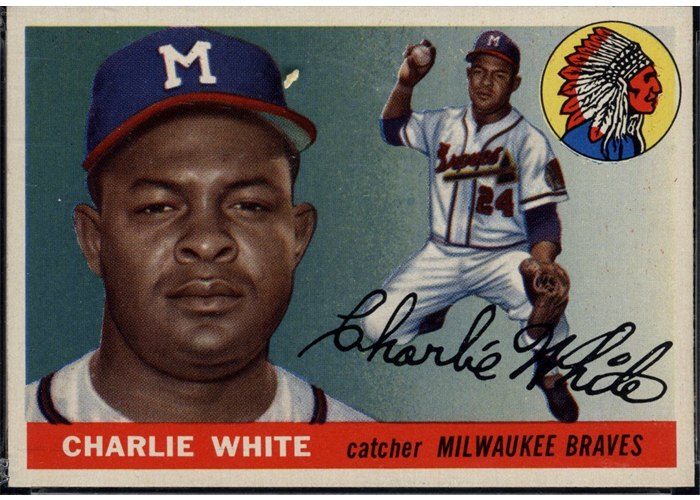 1955 Topps #103 Charlie White, Milwaukee Braves (front)