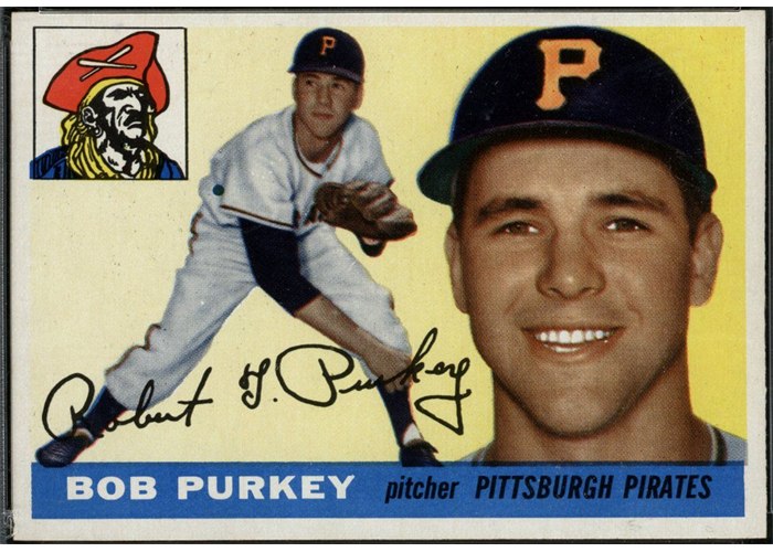 1955 Topps #118 Bob Purkey, Pittsburgh Pirates (front)