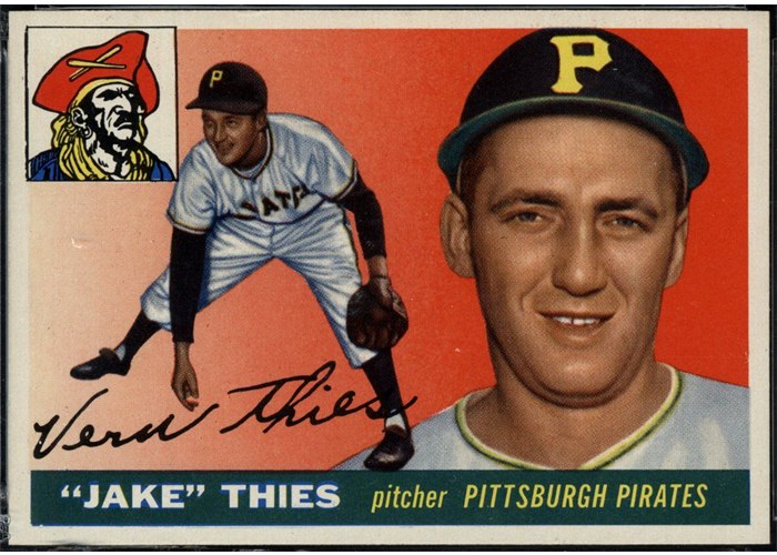 1955 Topps #12 Jake Thies, Pittsburgh Pirates (front)