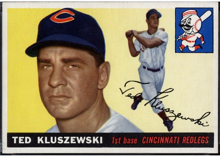 1955 Topps #120 Ted Kluszewski, Cincinnati Redlegs (front)
