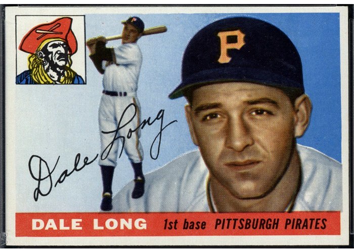 1955 Topps #127 Dale Long, Pittsburgh Pirates (front)