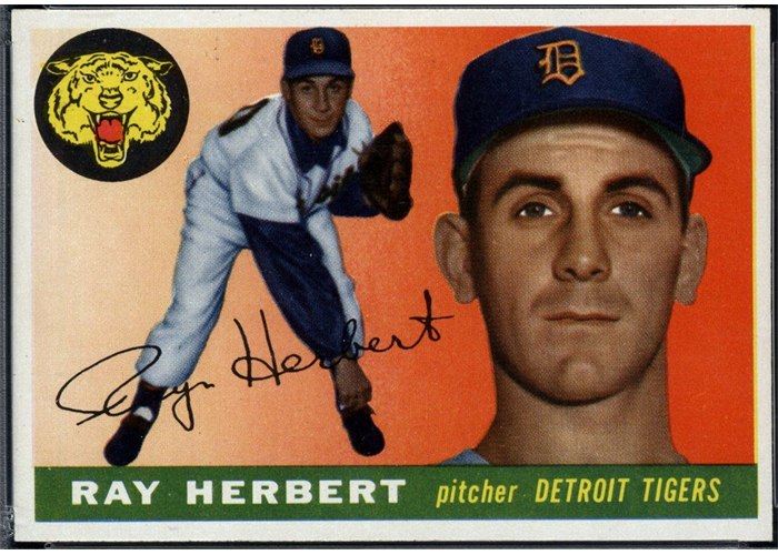 1955 Topps #138 Ray Herbert, Detroit Tigers (front)