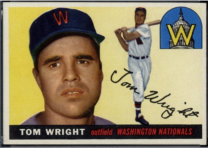 1955 Topps #141 Tom Wright, Washington Senators (front)
