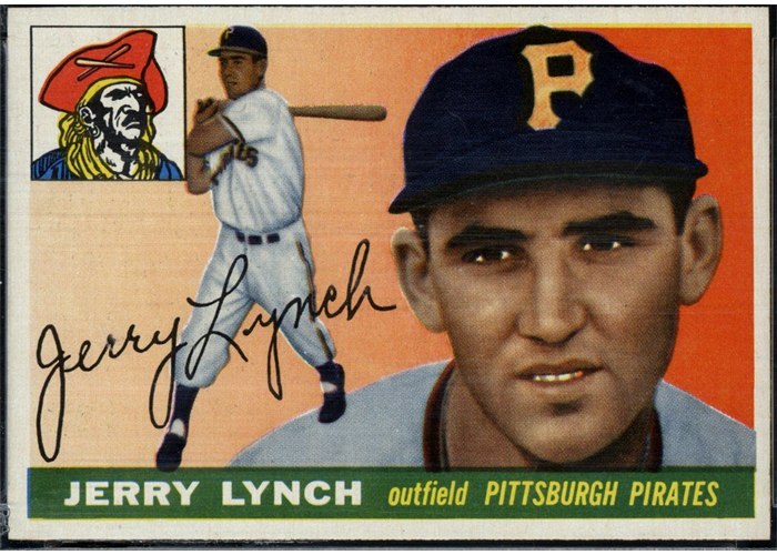 1955 Topps #142 Jerry Lynch, Pittsburgh Pirates (front)
