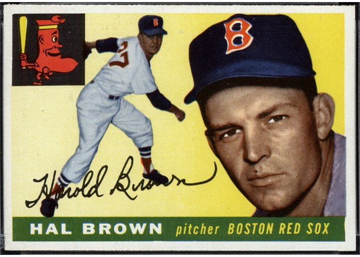 1955 Topps #148 Hal Brown, Boston Red Sox (front)