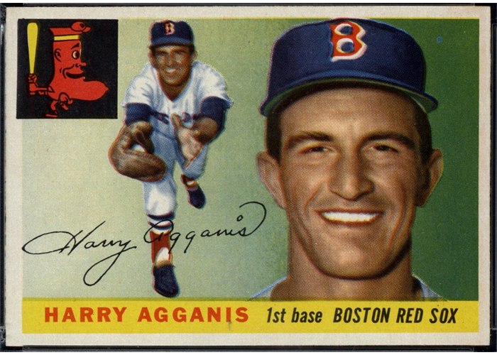 1955 Topps #152 Harry Agganis, Boston Red Sox (front)