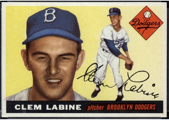 1955 Topps #180 Clem Labine, Brooklyn Dodgers (front)