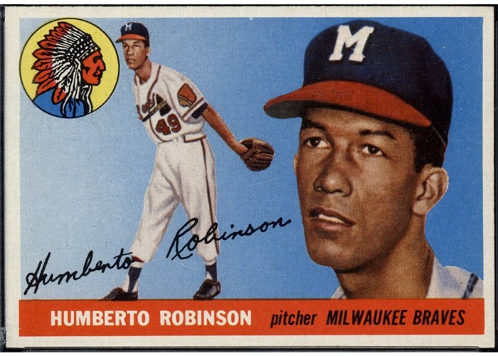 1955 Topps #182 Humberto Robinson, Milwaukee Braves (front)