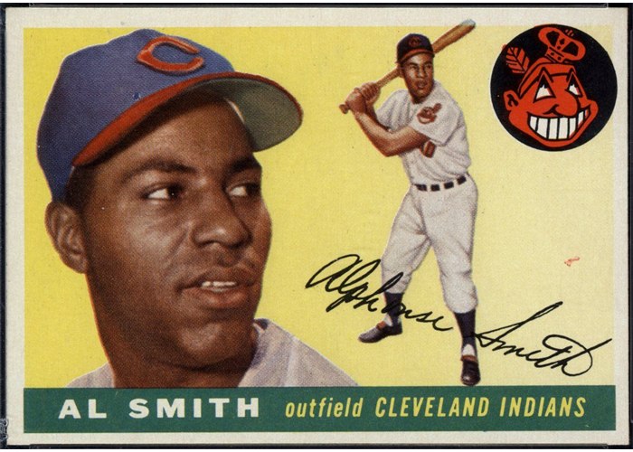 1955 Topps #197 Al Smith, Cleveland Indians (front)