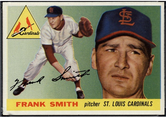 1955 Topps #204 Frank Smith, St. Louis Cardinals (front)
