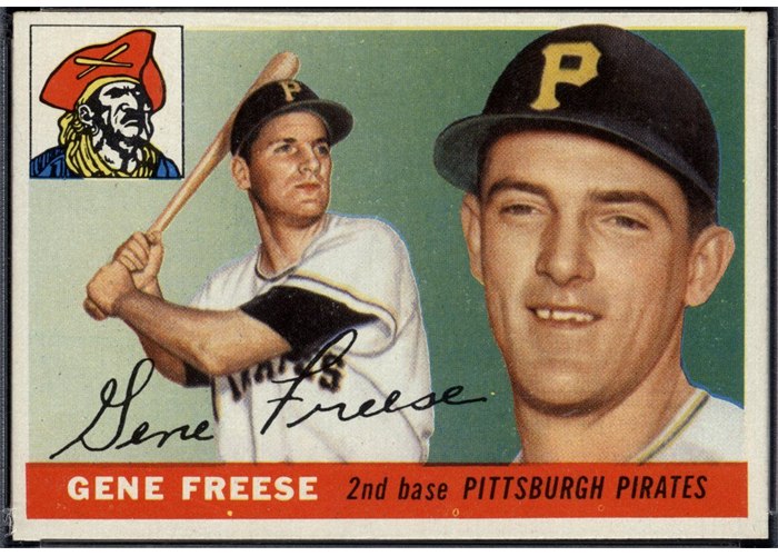 1955 Topps #205 Gene Freese, Pittsburgh Pirates (front)