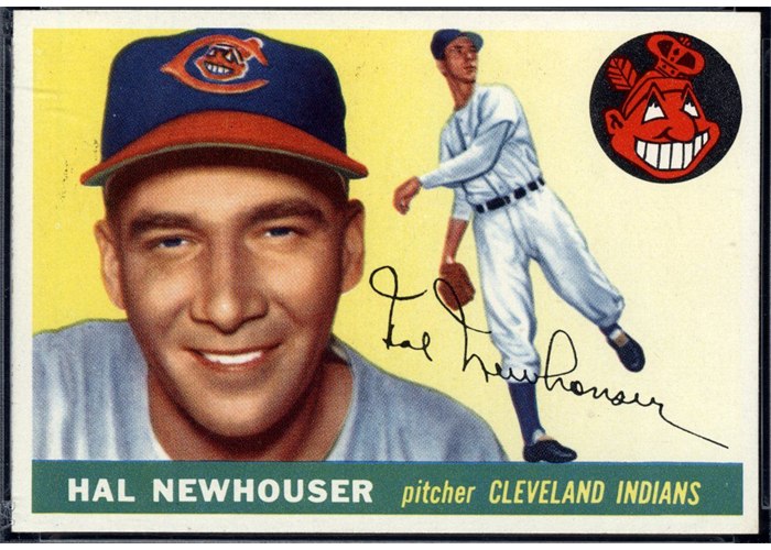 1955 Topps #24 Hal Newhouser, Cleveland Indians (front)