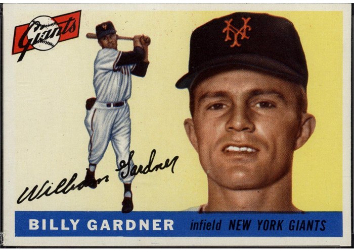 1955 Topps #27 Billy Gardner, New York Giants (front)