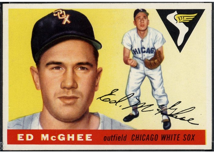 1955 Topps #32 Ed McGhee, Chicago White Sox (front)