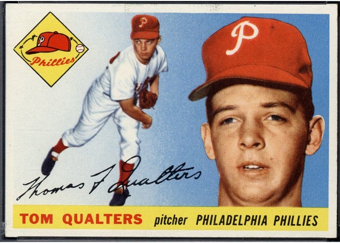 1955 Topps #33 Tom Qualters, Philadelphia Phillies (front)