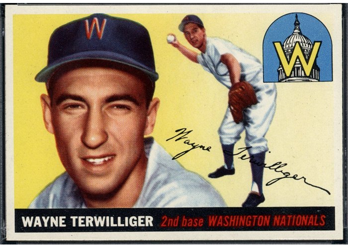 1955 Topps #34 Wayne Terwilliger, Washington Senators (front)