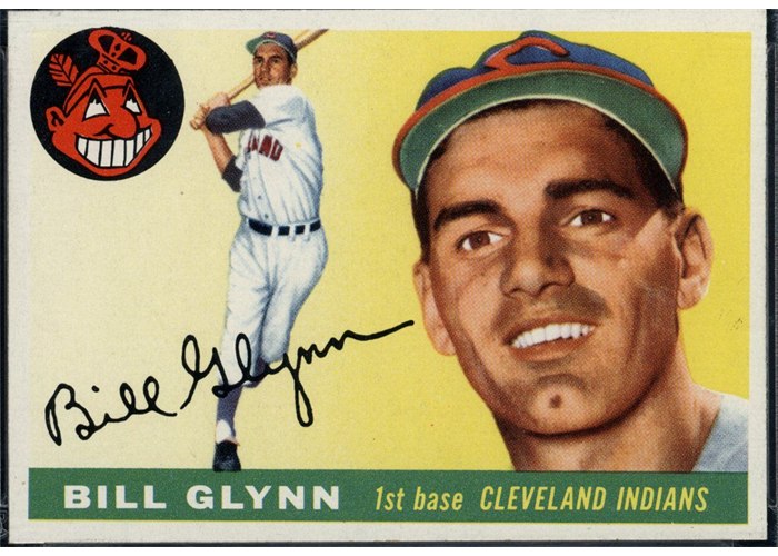 1955 Topps #39 Bill Glynn, Cleveland Indians (front)