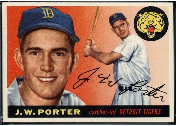 1955 Topps #49 J.W. Porter, Detroit Tigers (front)