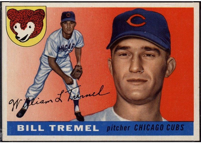 1955 Topps #52 Bill Tremel, Chicago Cubs (front)