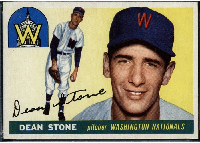 1955 Topps #60 Dean Stone, Washington Senators (front)
