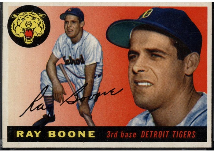 1955 Topps #65 Ray Boone, Detroit Tigers (front)