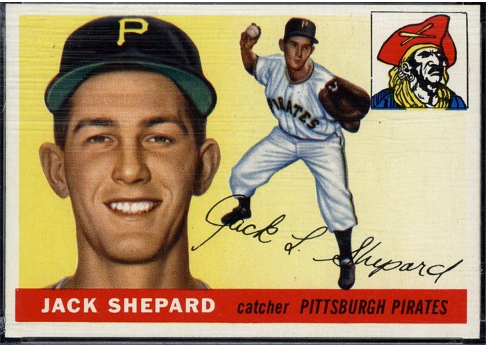 1955 Topps #73 Jack Shepard, Pittsburgh Pirates (front)
