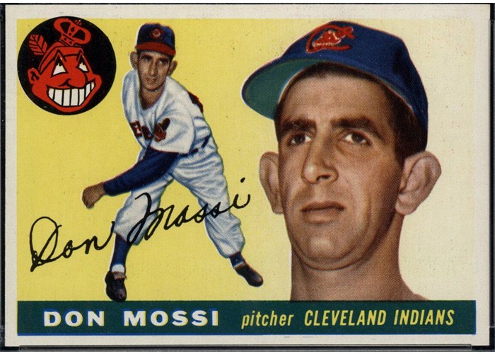 1955 Topps #85 Don Mossi, Cleveland Indians (front)