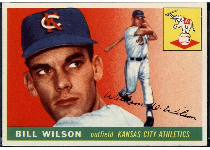 1955 Topps #86 Bill Wilson, Kansas City Athletics (front)