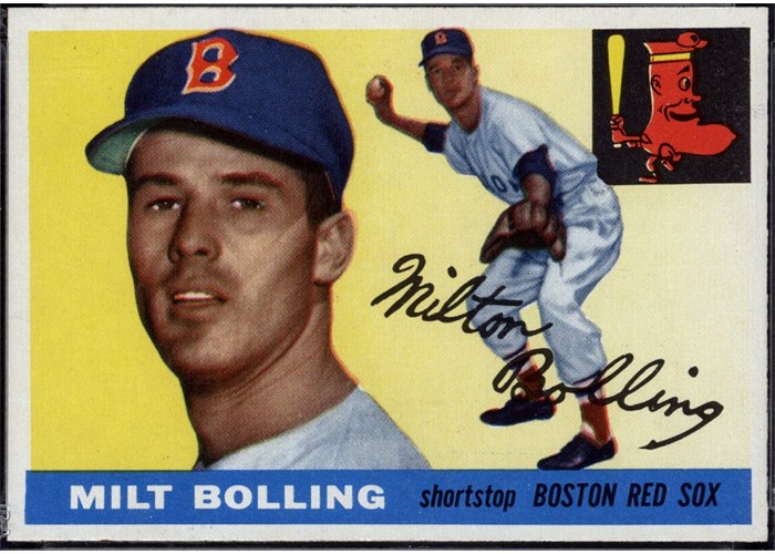 1955 Topps #91 Milt Bolling, Boston Red Sox (front)