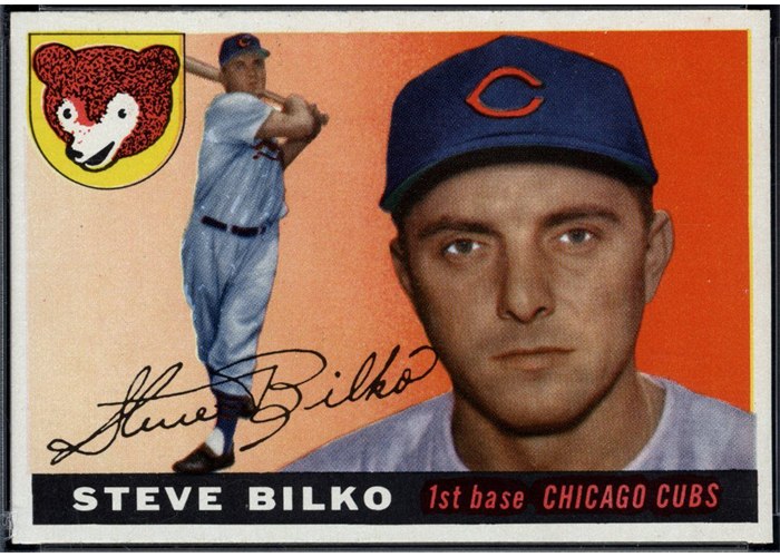1955 Topps #93 Steve Bilko, Chicago Cubs (front)