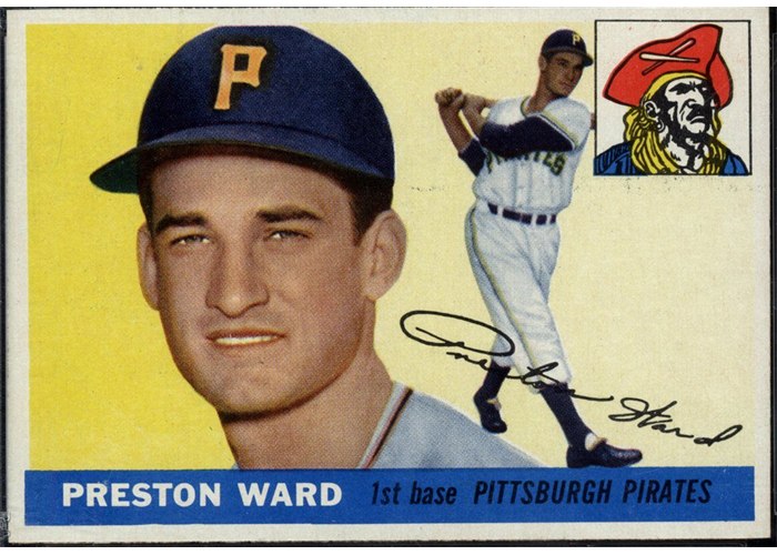 1955 Topps #95 Preston Ward, Pittsburgh Pirates (front)