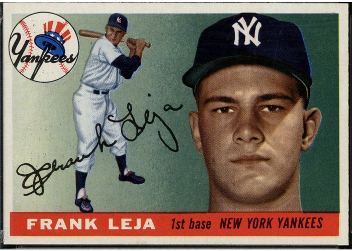 1955 Topps #99 Frank Leja, New York Yankees (front)