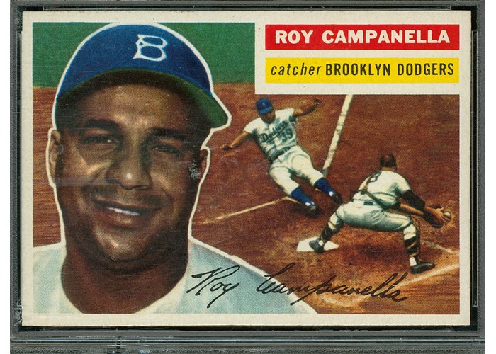 1956 Topps #101 Roy Campanella, Brooklyn Dodgers (front)