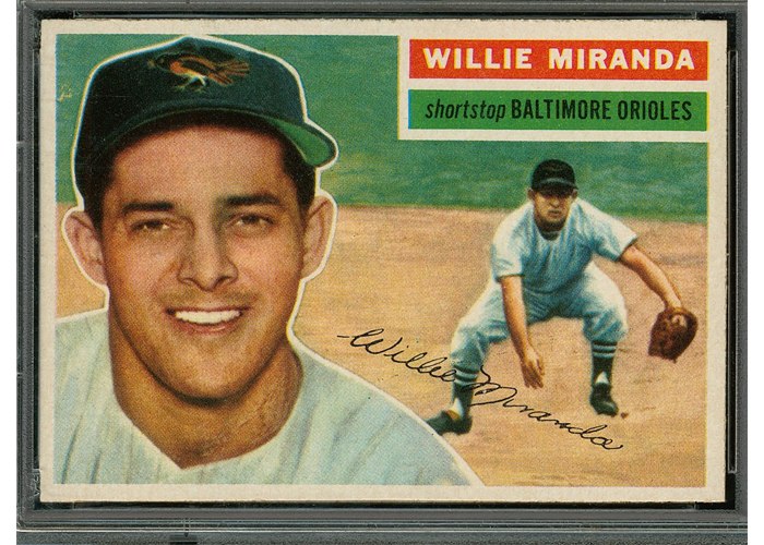 1956 Topps #103 Willy Miranda, Baltimore Orioles (front)