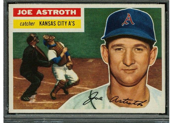 1956 Topps #106 Joe Astroth, Kansas City Athletics (front)