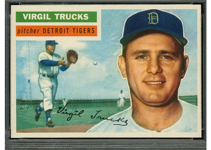 1956 Topps #117 Virgil Trucks, Detroit Tigers (front)