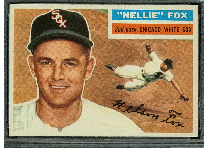 1956 Topps #118 Nellie Fox, Chicago White Sox (front)