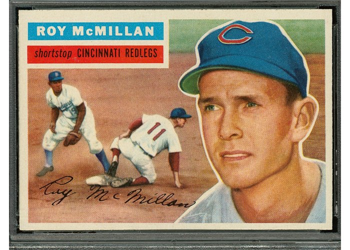 1956 Topps #123 Roy McMillan, Cincinnati Redlegs (front)